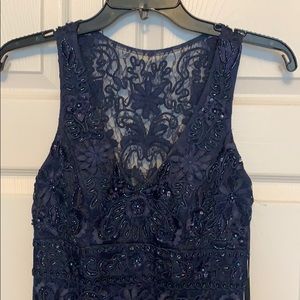 Sue Wong navy blue dress size 0 style N3114